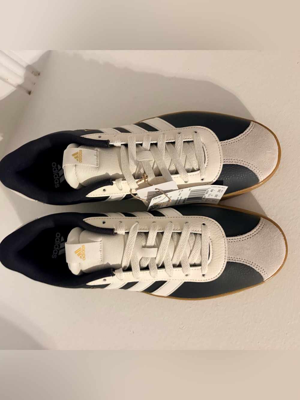 adidas Men’s Navy, White & Gold Retro-Inspired Sneakers